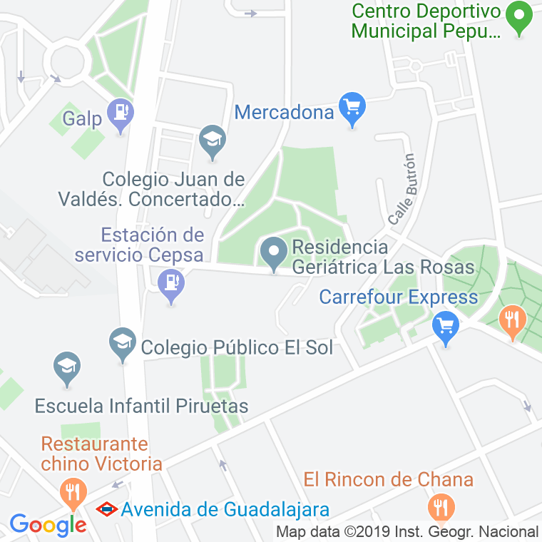 Código Postal calle Butron en Madrid