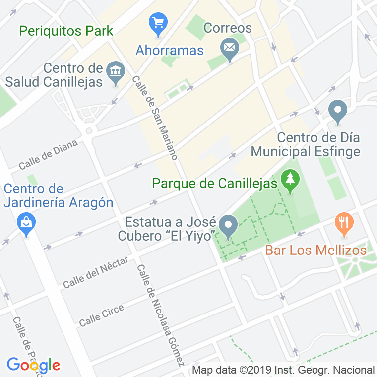 Código Postal calle Discobolo en Madrid