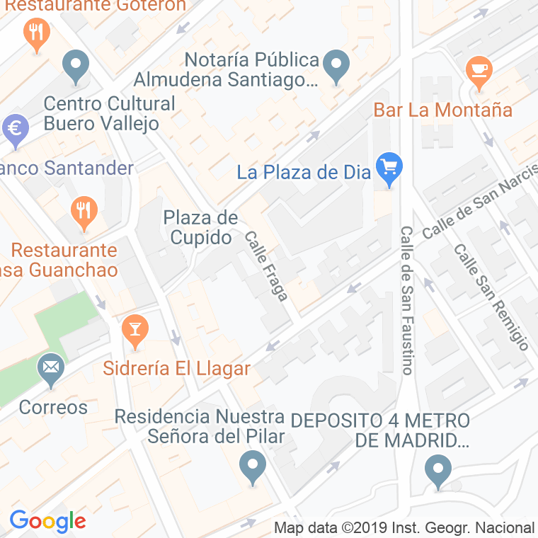 Código Postal calle Fraga en Madrid