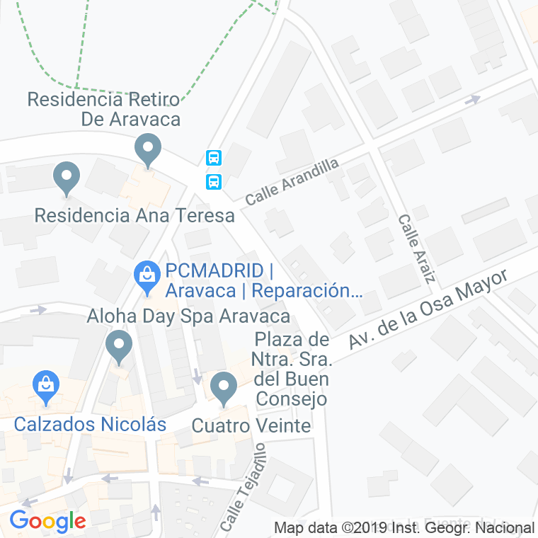 Código Postal calle Araquil en Madrid