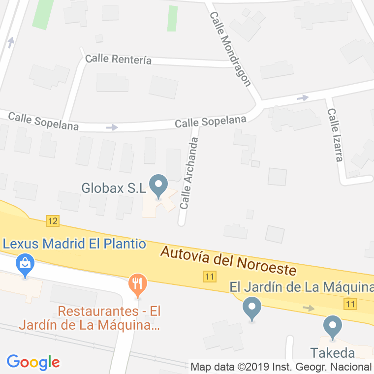 Código Postal calle Archanda en Madrid