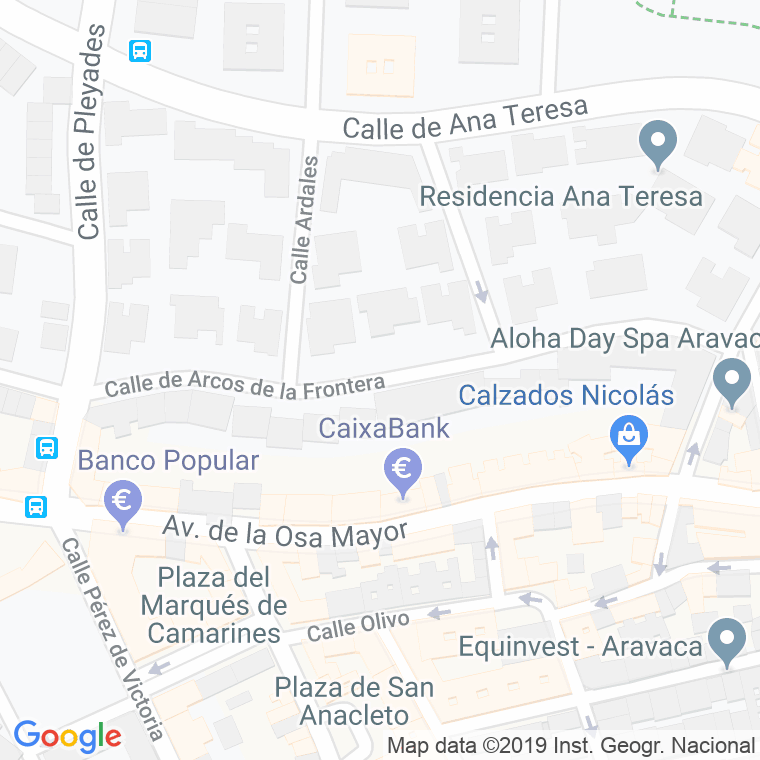 Código Postal calle Arcos De La Frontera en Madrid