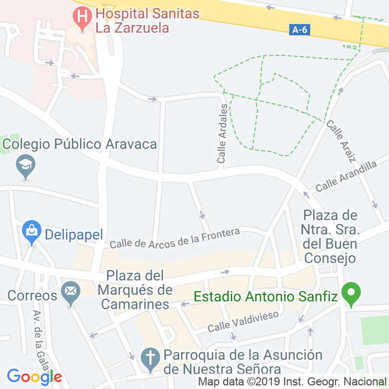 Código Postal calle Arjona en Madrid