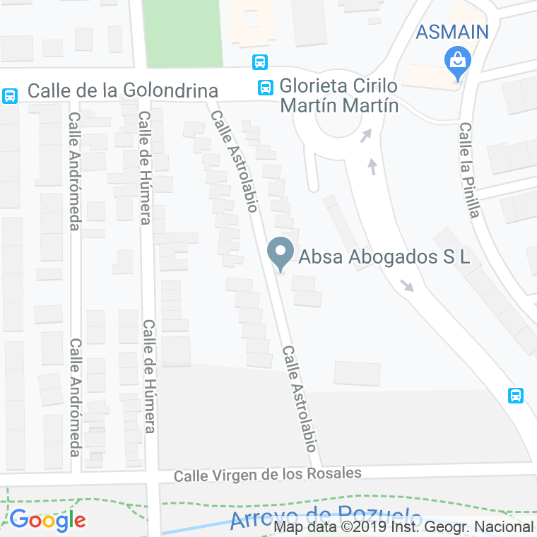 Código Postal calle Astrolabio en Madrid
