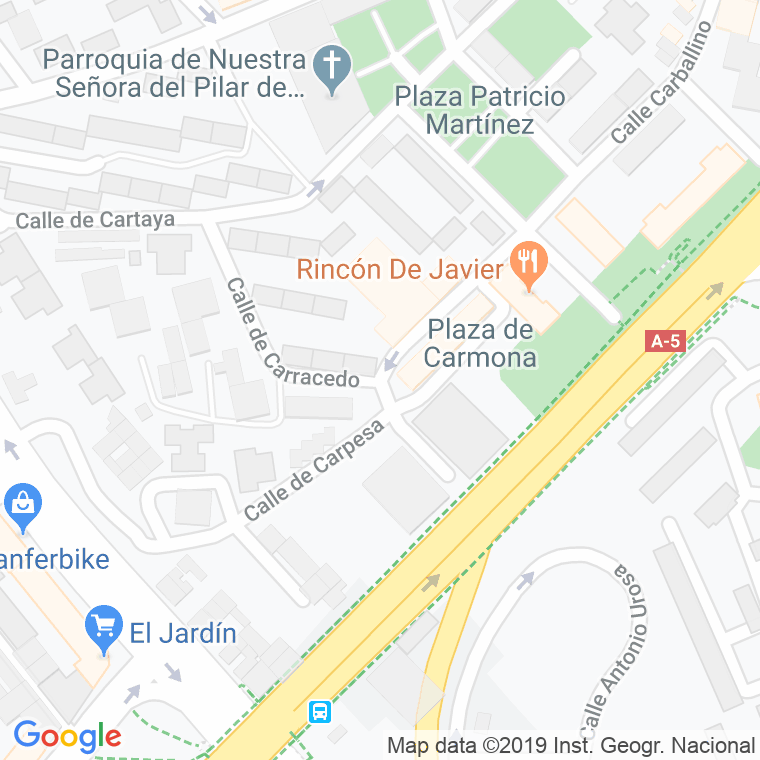 Código Postal calle Carpesa en Madrid
