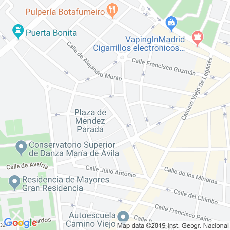 Código Postal calle Alvarez Abellan en Madrid