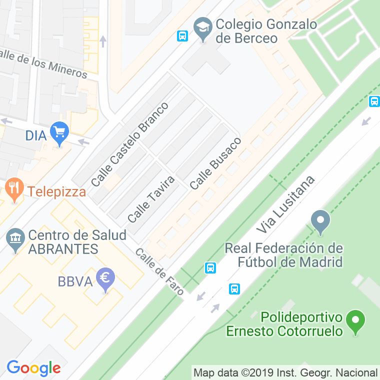 Código Postal calle Busaco en Madrid