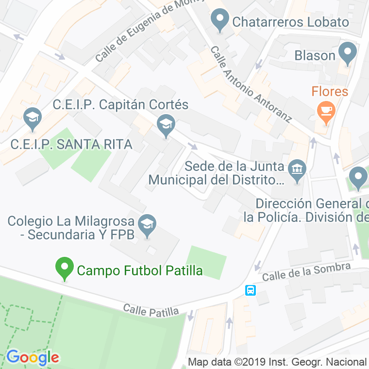 Código Postal calle Curruca en Madrid
