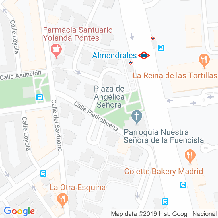 Código Postal calle Angelica Señora, plaza en Madrid