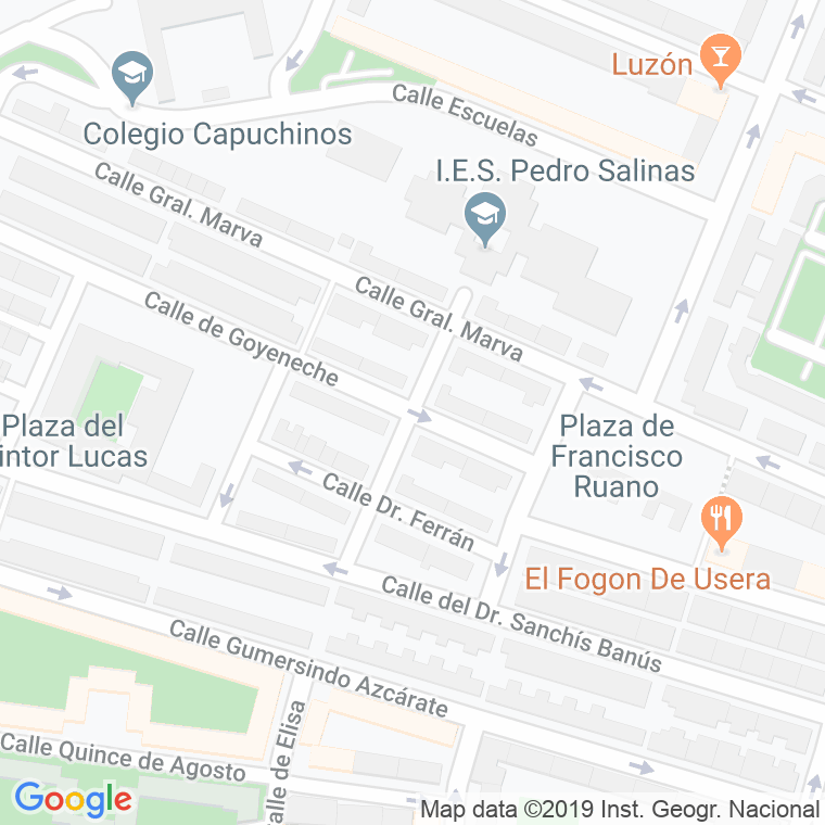Código Postal calle Botanico Mutis en Madrid