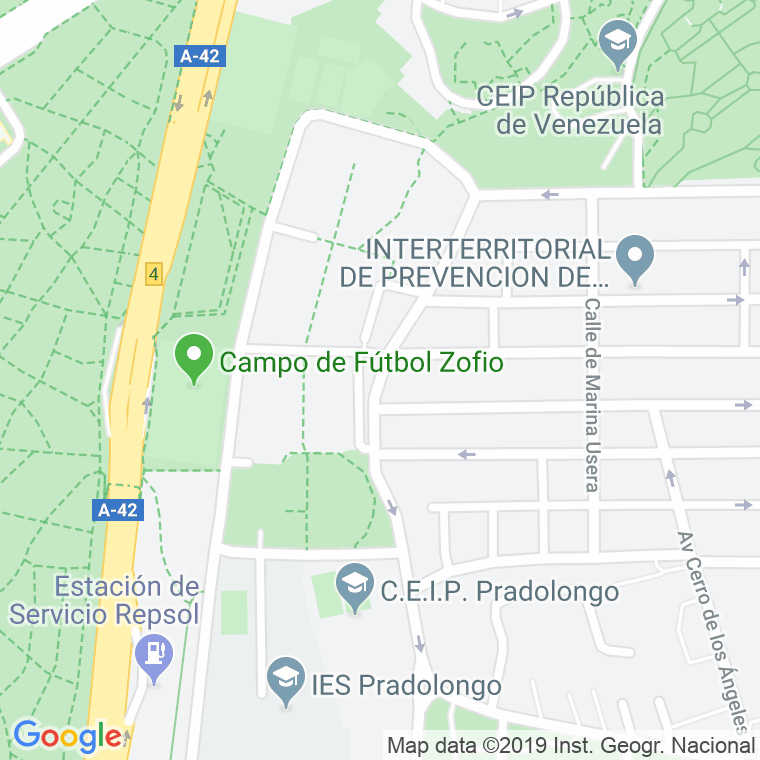 Código Postal calle Cerro Blanco en Madrid