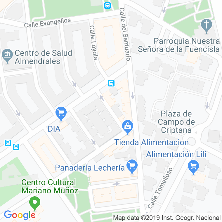 Código Postal calle Cristo De La Fe en Madrid