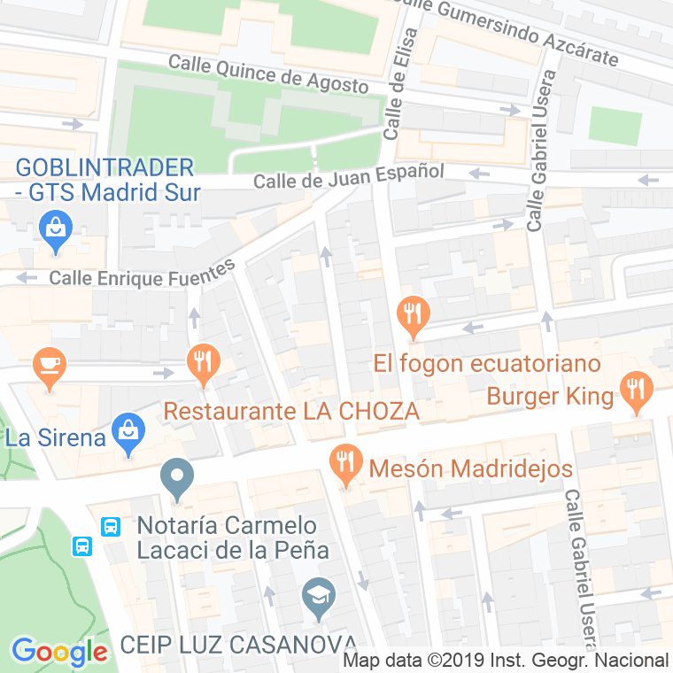 Código Postal calle Esmeralda en Madrid