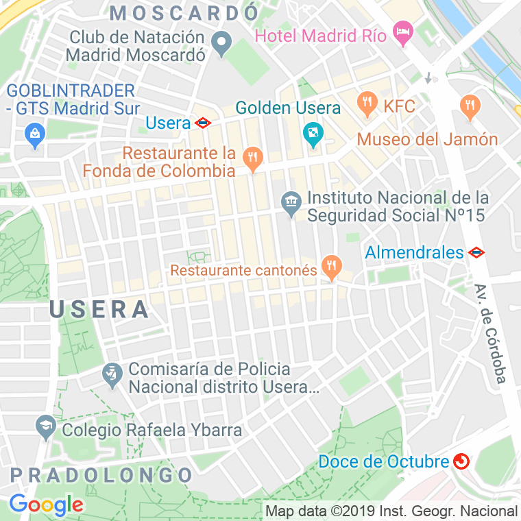 Código Postal calle Ferroviarios   (Impares Del 1 Al Final)  (Pares Del 2 Al Final) en Madrid