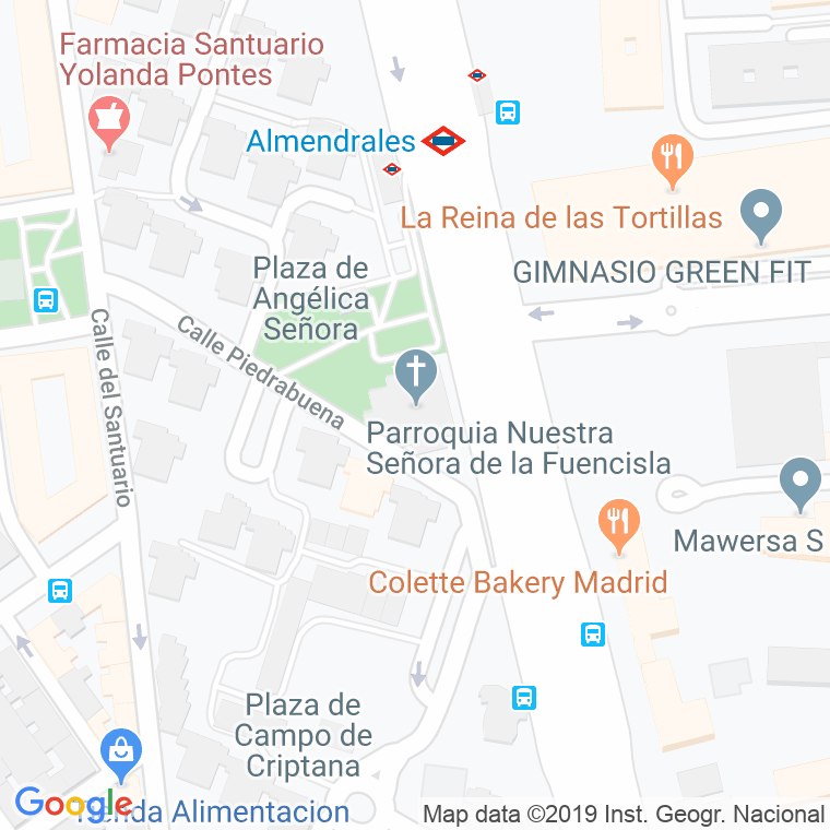 Código Postal calle Fuencisla, La, plaza en Madrid