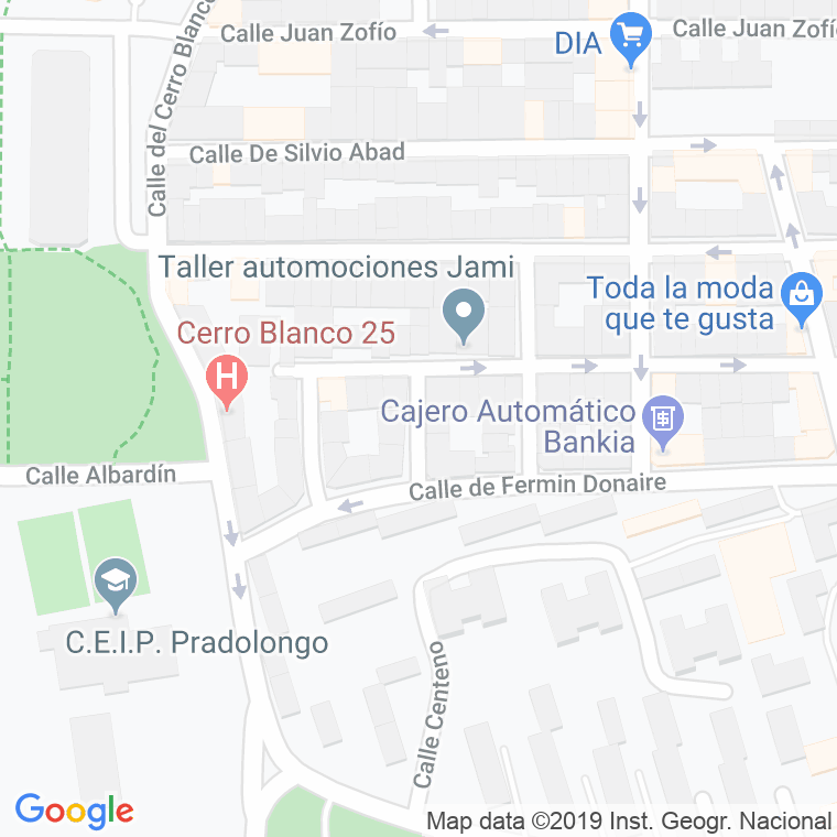Código Postal calle Glyceria en Madrid