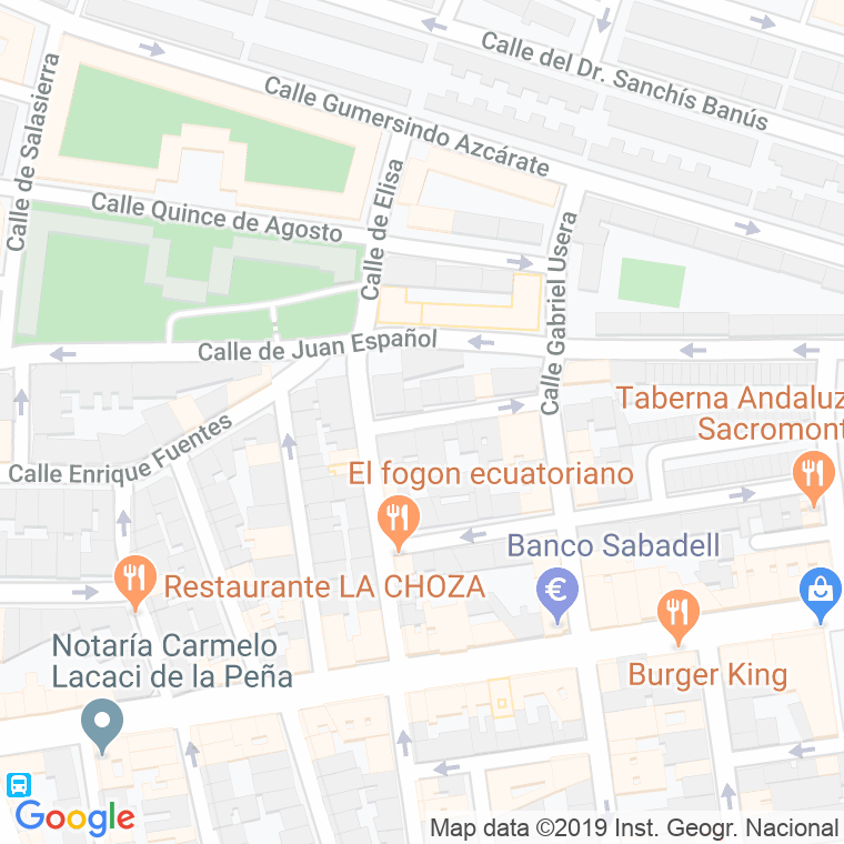 Código Postal calle Isabel Fornieles en Madrid