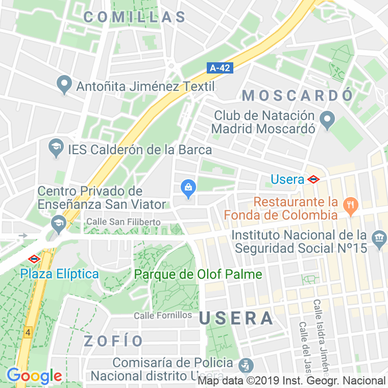 Código Postal calle Juan Español en Madrid