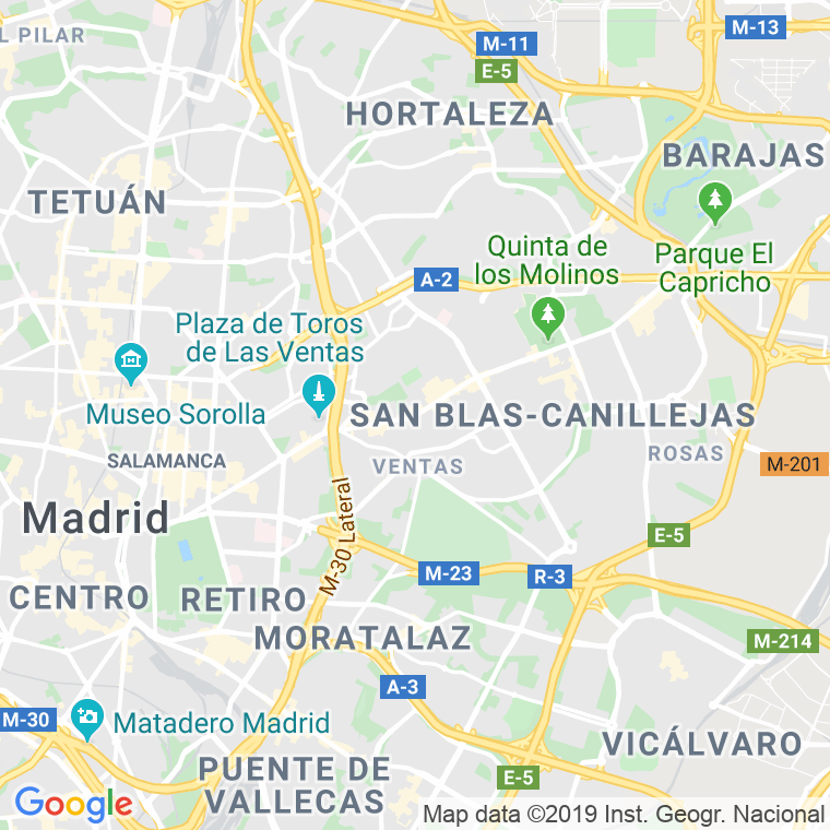 Código Postal calle Alcala   (Impares Del 239 Al 551)  (Pares Del 214 Al 550) en Madrid