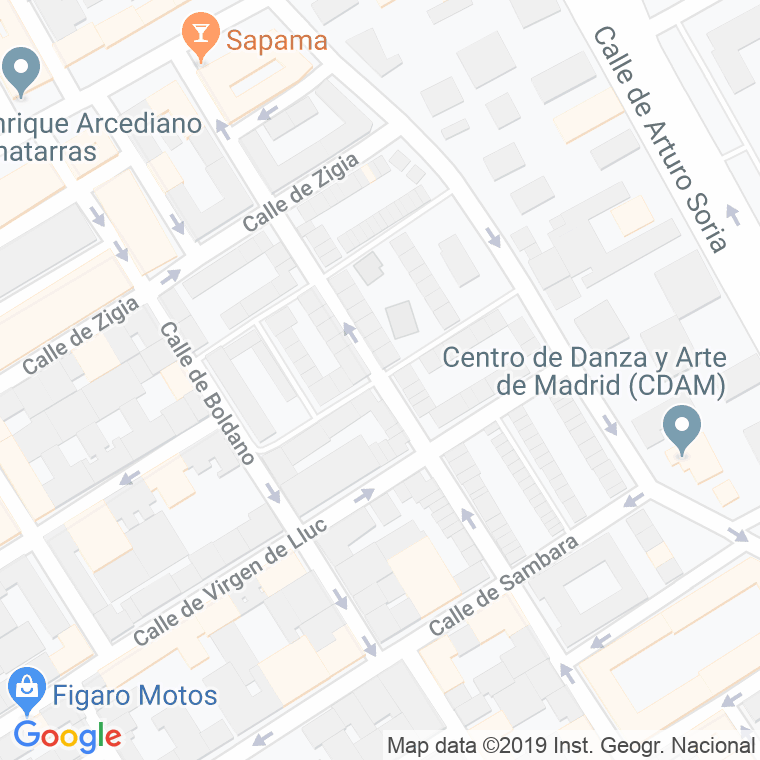 Código Postal calle Cormoran en Madrid