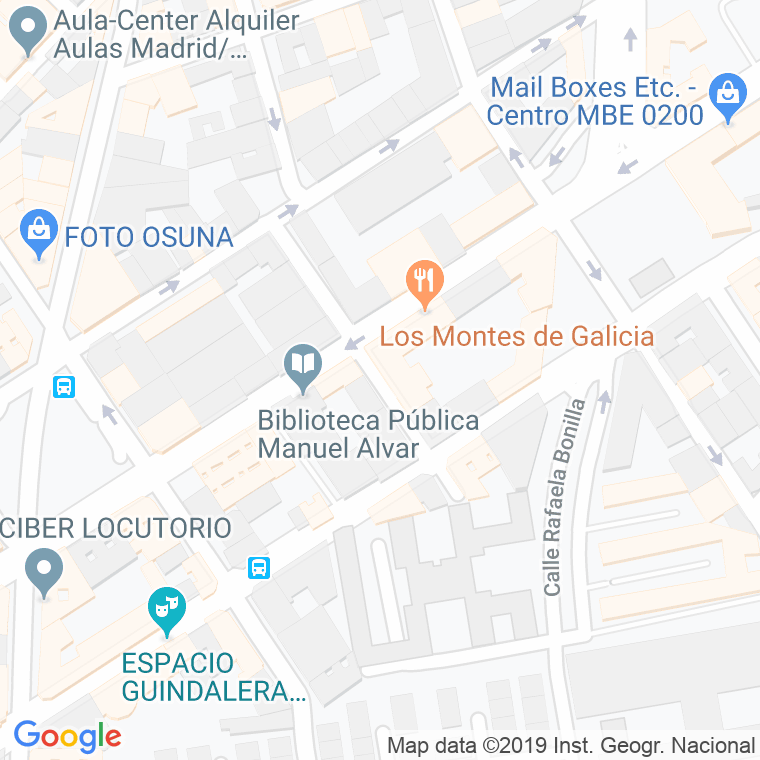 Código Postal calle Amoros en Madrid