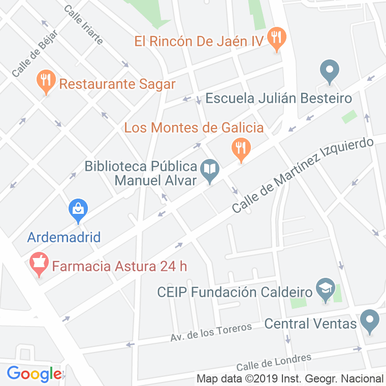 Código Postal calle Azcona en Madrid