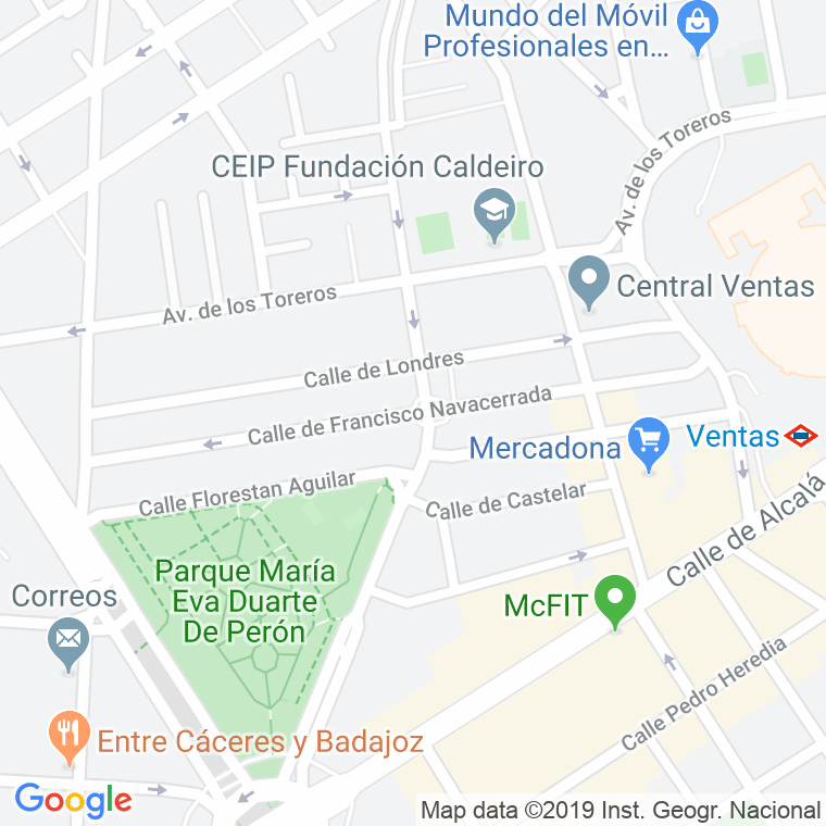 Código Postal calle Francisco Navacerrada en Madrid