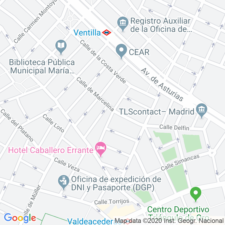 Código Postal calle Antonio en Madrid