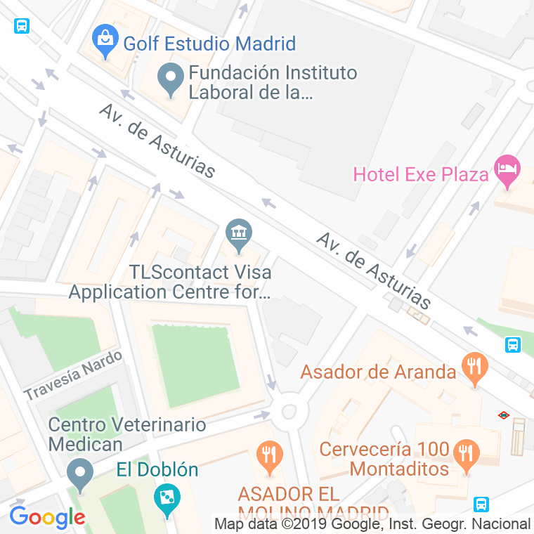 Código Postal calle Antonio Gonzalez Echarte en Madrid