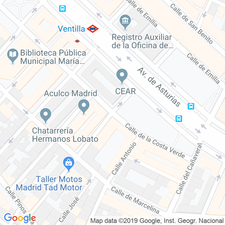 Código Postal calle Bascones en Madrid