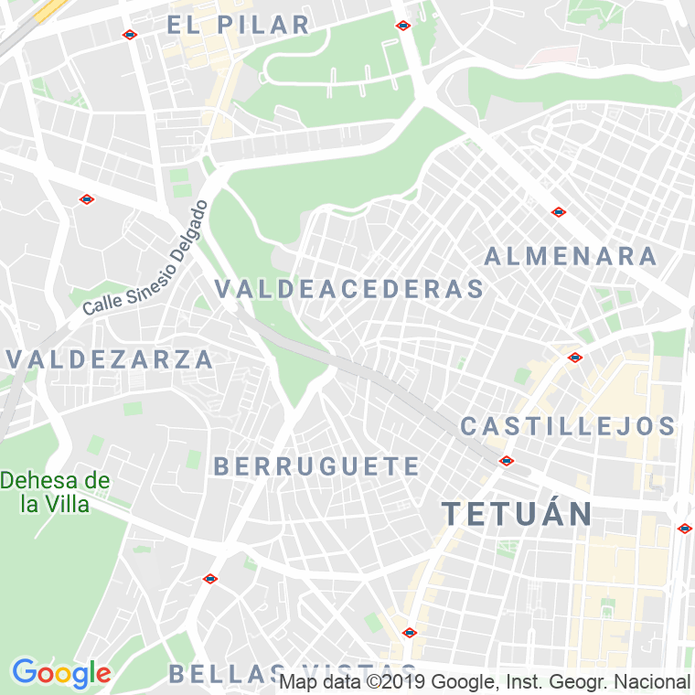 Código Postal calle Direccion, paseo (Impares Del 237 Al Final)  (Pares Del 262 Al Final) en Madrid