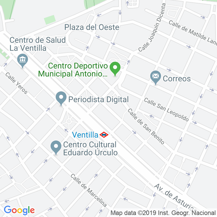 Código Postal calle Emilia en Madrid
