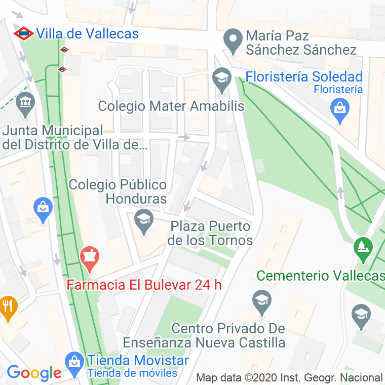 Código Postal calle Gavia Seca, travesia en Madrid