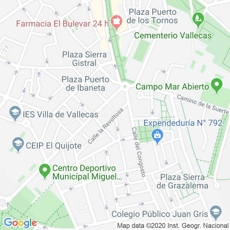 Código Postal calle Juan De La Fuente en Madrid