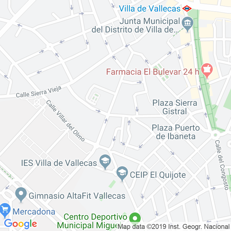Código Postal calle Monte Santo en Madrid