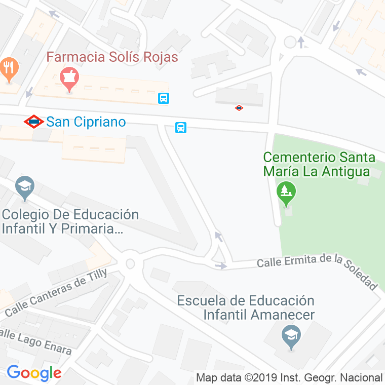 Código Postal calle Arroyada De San Pedro en Madrid