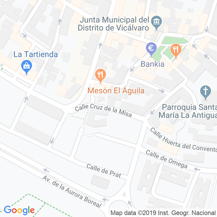Código Postal calle Cruz De La Misa en Madrid