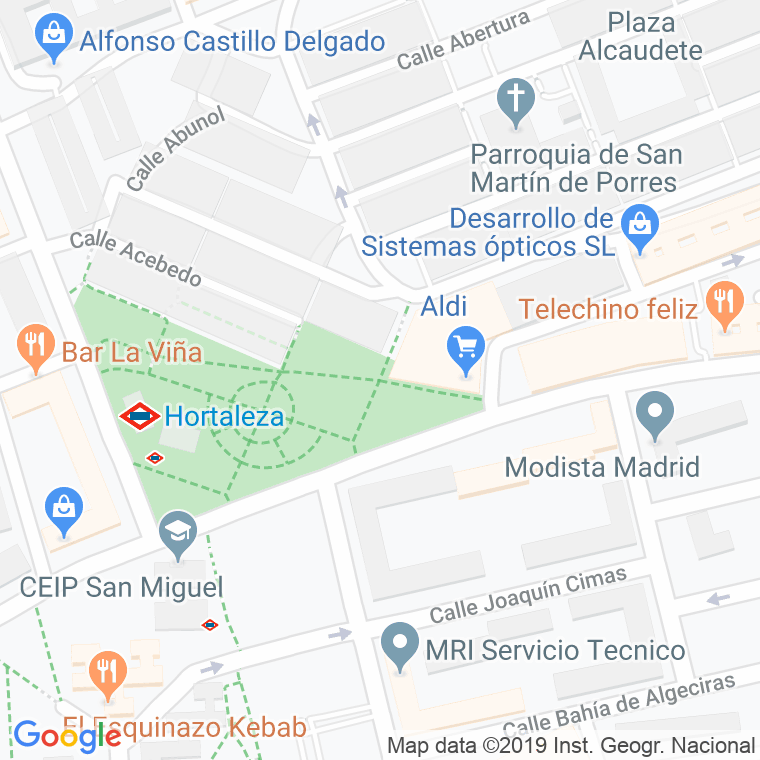 Código Postal calle Ahillones, pasaje en Madrid