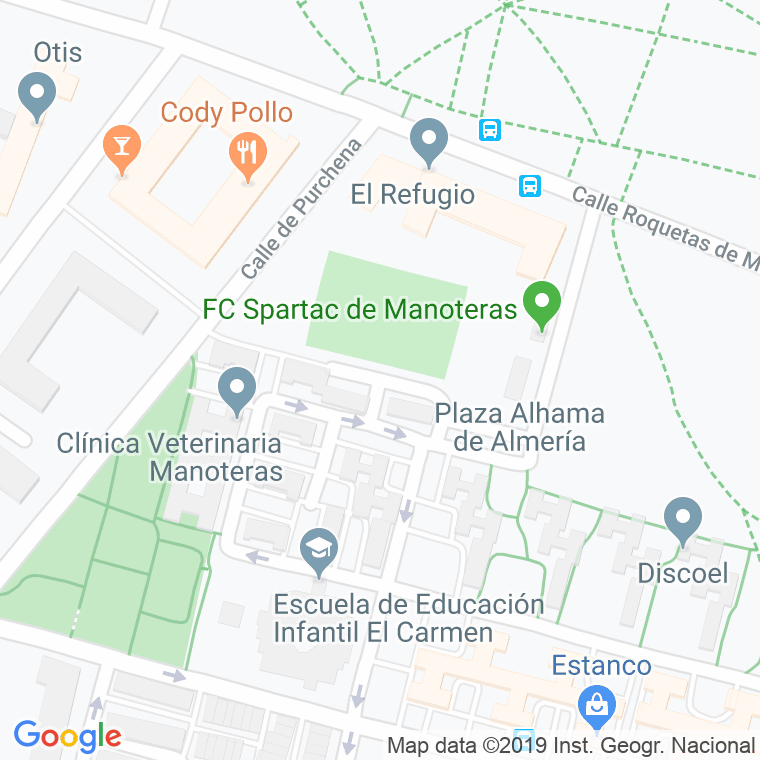 Código Postal calle Alhama De Almeria, plaza en Madrid