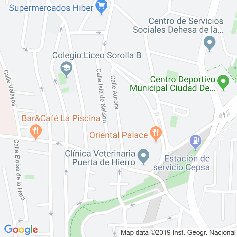 Código Postal calle Aurora en Madrid