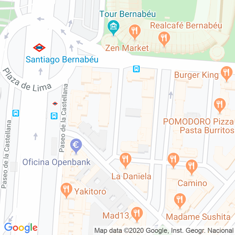 Código Postal calle San Juan De Lasalle en Madrid