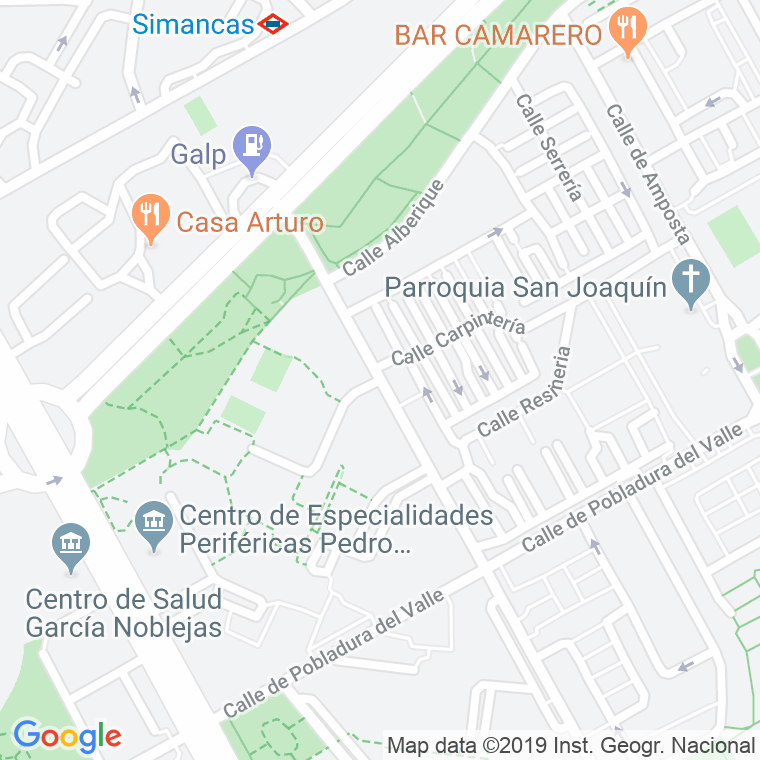 Código Postal calle Ajofrin en Madrid