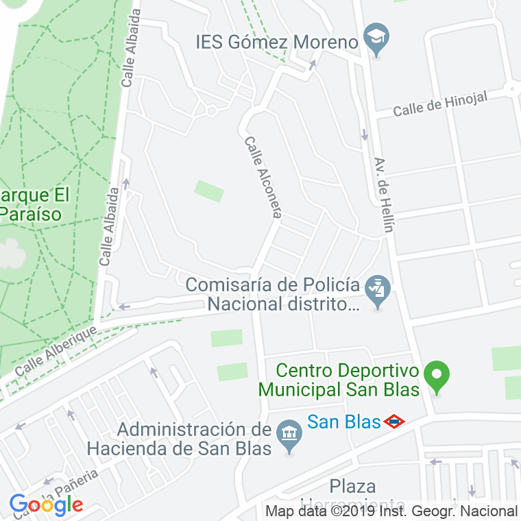 Código Postal calle Alconera en Madrid
