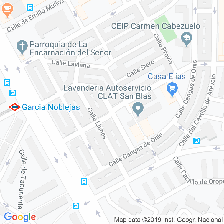 Código Postal calle Cangas Del Narcea en Madrid
