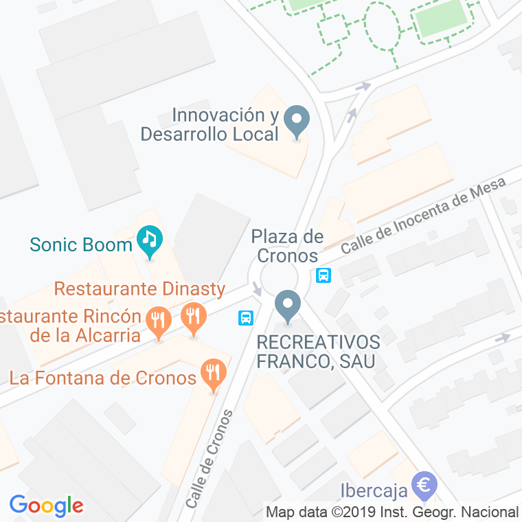 Código Postal calle Cronos en Madrid
