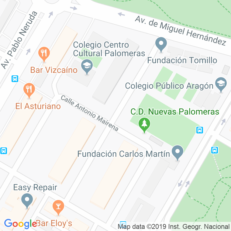 Código Postal calle Luis Marin en Madrid