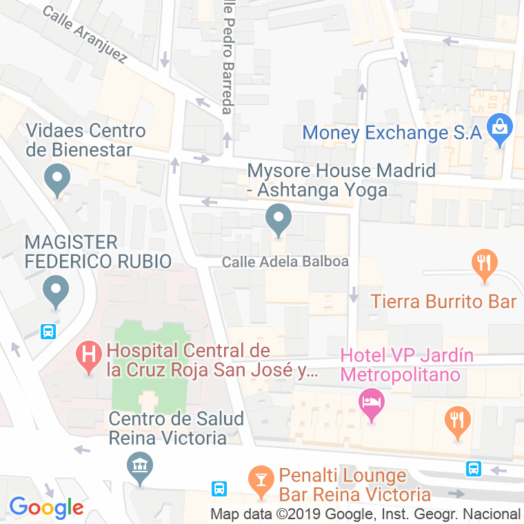 Código Postal calle Adela De Balboa en Madrid