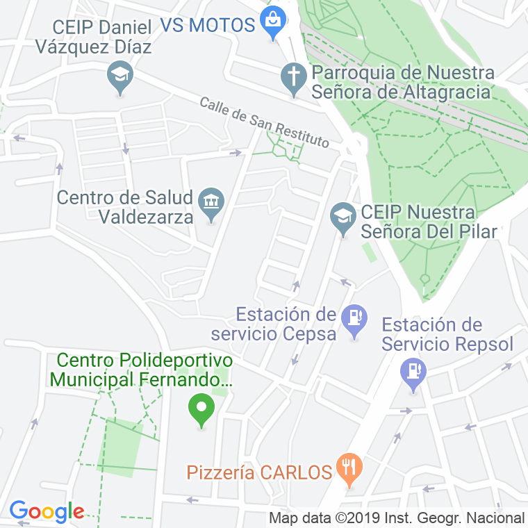 Código Postal calle Aguilafuente en Madrid
