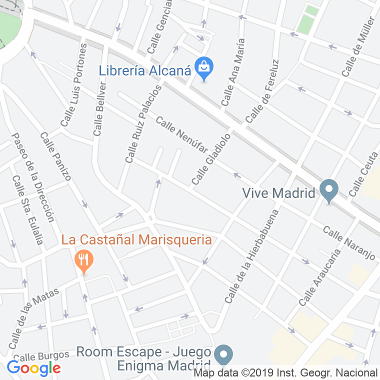 Código Postal calle Algodonales en Madrid