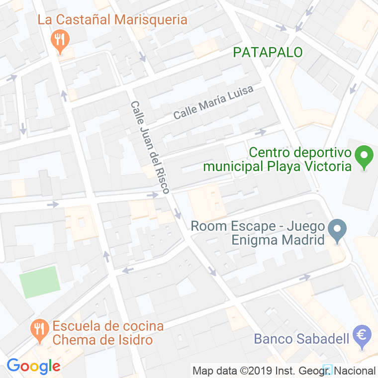 Código Postal calle Baron Del Castillo De Chirel en Madrid